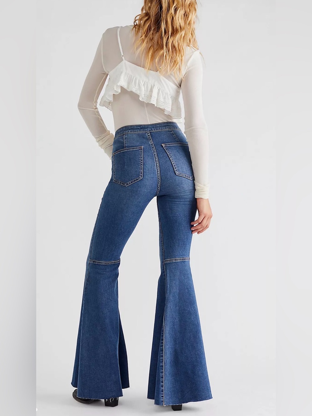 Free People We The Free Just Float On Flare Jeans High-Rise Wide Flare Jeans - Picture 2 of 9